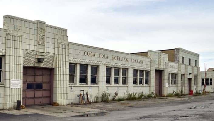 The old Coca-Cola bottling plant in Indianapolis, Indiana.